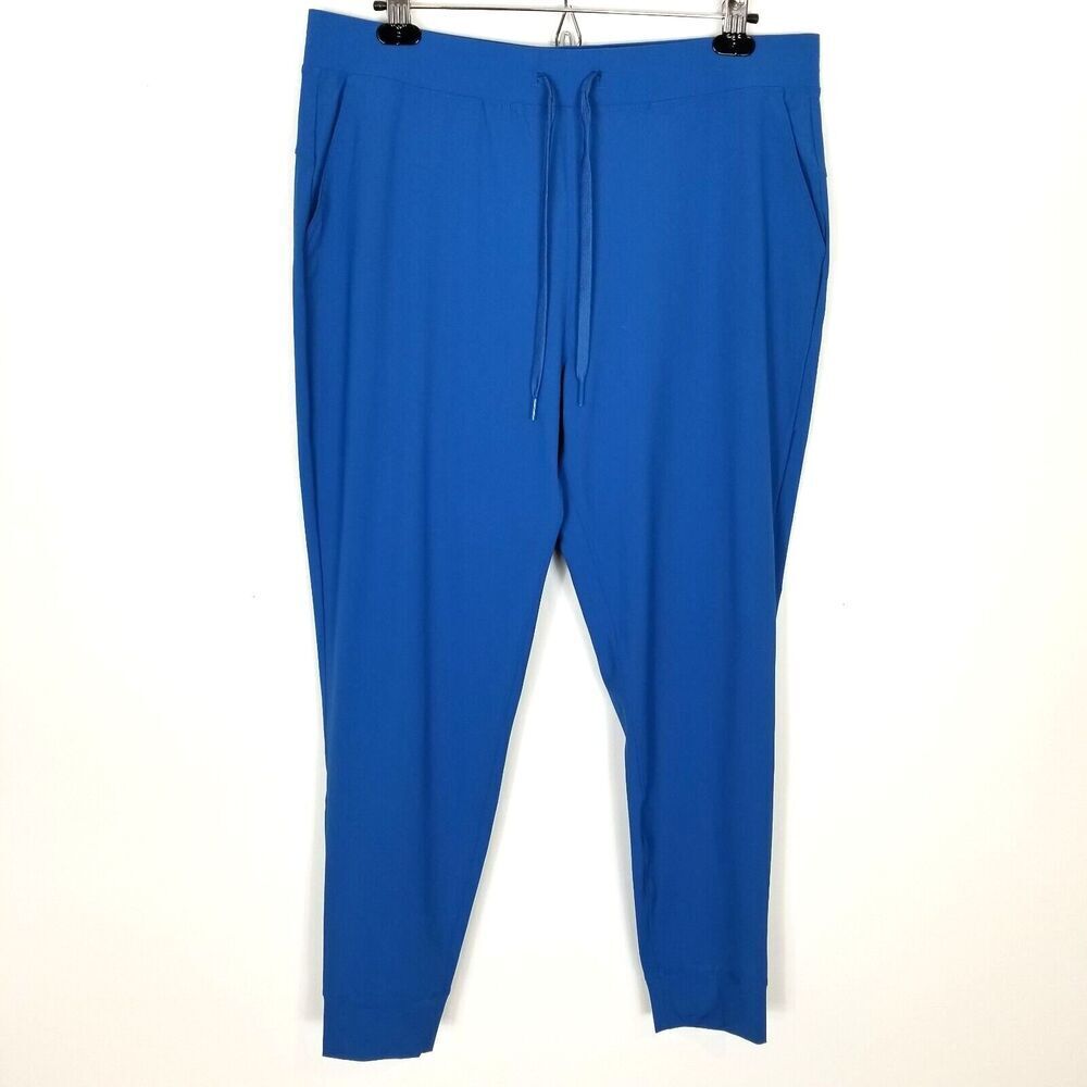 Greyson Women Phoenix Jogger Pants Sz L Blue Bird Athletic Golf Drawstring